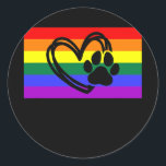 Niedlich Hunde Mama Vater Paw LGBTQ Gay Pride Flag Runder Aufkleber<br><div class="desc">Cute Dog Mom Dad Paw LGBTQ Gay Pride Flag Queer Gift. Perfect gift for your dad,  mom,  dad,  men,  women,  friend and family members on Thanksgiving Day,  Christmas Day,  Mothers Day,  Fathers Day,  4th of July,  1776 Independent Day,  Veterans Day,  Halloween Day,  Patrick's Day</div>