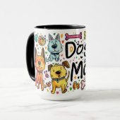 Niedlich Hunde Mama Wrap Tasse (Vorderseite Links)