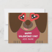 Niedlich Hunde Personalisierter Valentinstag (Vorderseite)