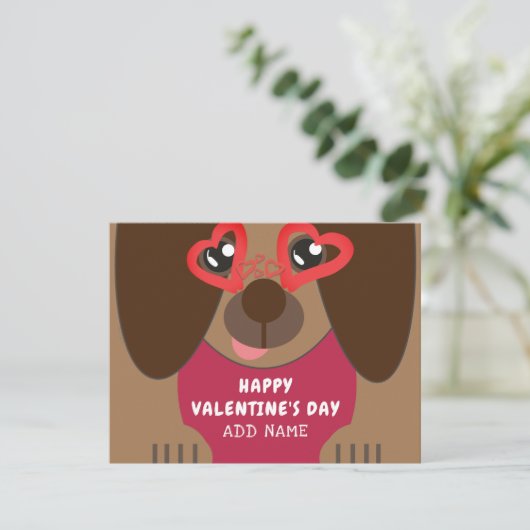 Niedlich Hunde Personalisierter Valentinstag (Stehend Vorderseite)