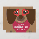 Niedlich Hunde Personalisierter Valentinstag (Vorne/Hinten)