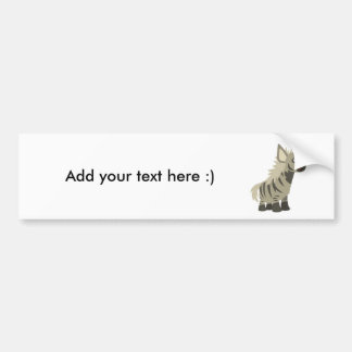 Niedlich Hungriger Cartoon Striped Hyena Autoaufkl Autoaufkleber