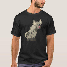 Niedlich Hungriger Cartoon Striped Hyena T - Shirt