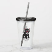 Niedlich hungriger Tasmanischer Teufel Cartoon Ill Acryltrinkbecher (Rückseite)