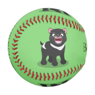 Niedlich hungriger Tasmanischer Teufel Cartoon Ill Baseball