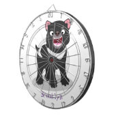 Niedlich hungriger Tasmanischer Teufel Cartoon Ill Dartscheibe (Vorderseite rechts)