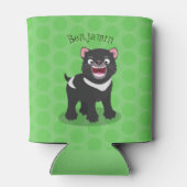 Niedlich hungriger Tasmanischer Teufel Cartoon Ill Dosenkühler (Rückseite)