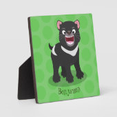 Niedlich hungriger Tasmanischer Teufel Cartoon Ill Fotoplatte (Vorderseite)