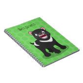 Niedlich hungriger Tasmanischer Teufel Cartoon Ill Notizblock (Rechte Seite)