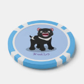 Niedlich hungriger Tasmanischer Teufel Cartoon Ill Pokerchips (Einzeln)