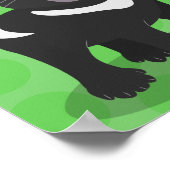 Niedlich hungriger Tasmanischer Teufel Cartoon Ill Poster (Ecke)