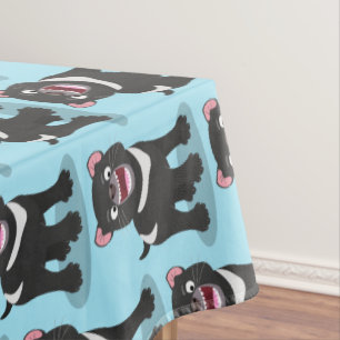 Niedlich hungriger Tasmanischer Teufel Cartoon Ill Tischdecke
