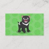 Niedlich hungriger Tasmanischer Teufel Cartoon Ill Visitenkarte (Rückseite)