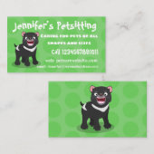 Niedlich hungriger Tasmanischer Teufel Cartoon Ill Visitenkarte (Vorne/Hinten)