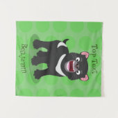 Niedlich hungriger Tasmanischer Teufel Cartoon Ill Wandteppich (Vorderseite (Horizontal))