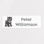 Niedlich hungriger Tasmanischer Teufel Cartoon per Etiketten (Design 2)