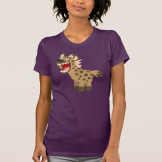 Niedlich Hungriges Cartoon Hyena Women T - Shirt