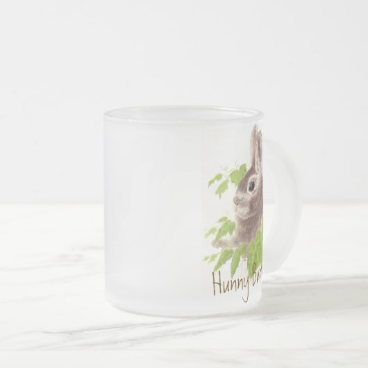 Niedlich Hunny Bunny Rabbit, Glass Tasse (VorderseiteRechts)