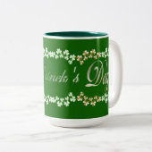 Niedlich Hunter Green St Patricks Day Lucky Kleebl Zweifarbige Tasse (VorderseiteRechts)
