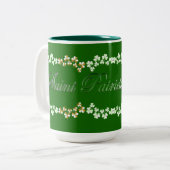 Niedlich Hunter Green St Patricks Day Lucky Kleebl Zweifarbige Tasse (Vorderseite Links)