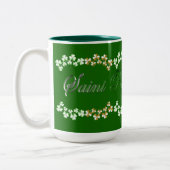 Niedlich Hunter Green St Patricks Day Lucky Kleebl Zweifarbige Tasse (Links)