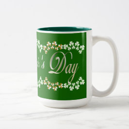 Niedlich Hunter Green St Patricks Day Lucky Kleebl Zweifarbige Tasse