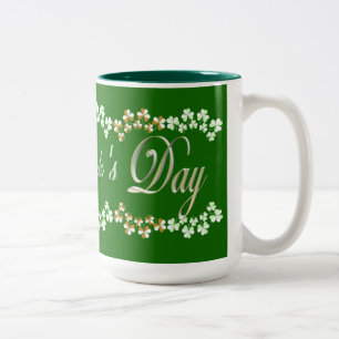 Niedlich Hunter Green St Patricks Day Lucky Kleebl Zweifarbige Tasse