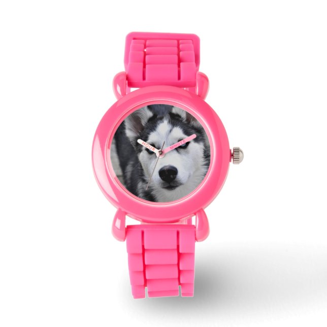 Niedlich Husky Armbanduhr (Vorderseite)