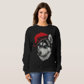 Niedlich Husky Christmas Sweatshirt (Vorne ganz)