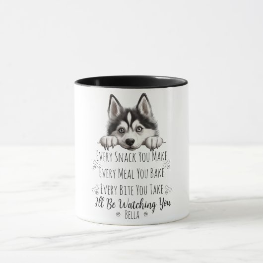 Niedlich Husky Dog Funny Custom Tasse (Zentrum)
