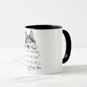 Niedlich Husky Dog Funny Custom Tasse (VorderseiteRechts)