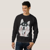 Niedlich Husky Dog Sweatshirt (Vorne ganz)