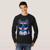 Niedlich Husky Dog T-Shirt (Vorne ganz)