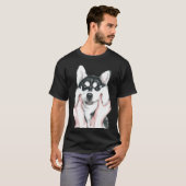 Niedlich Husky Dog T-Shirt (Vorne ganz)