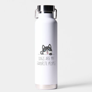 Niedlich Husky Hund Blue Quote Trinkflasche