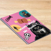 Niedlich Husky Ninja Notebook Personalisiert rosa Notizblock