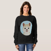 Niedlich Husky Portrait Sweatshirt (Vorne ganz)