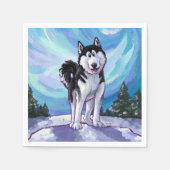 Niedlich Husky Serviette (Vorderseite)