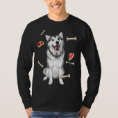 Niedlich Husky T-Shirt (Vorderseite)