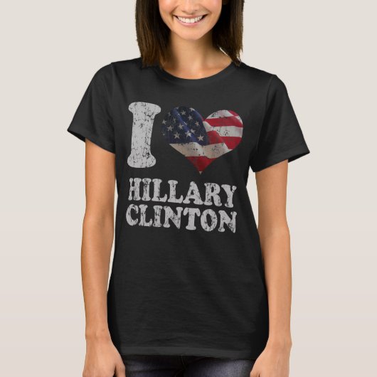 Niedlich I American Flag Hillary Clinton T-Shirt (Vorderseite)