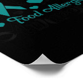 Niedlich I Aquamarin für Lebensmittelallergien Auf Poster (Ecke)