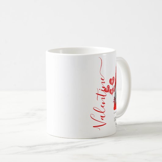 Niedlich I GNOME Sie Valentinstag Kaffeetasse (VorderseiteRechts)