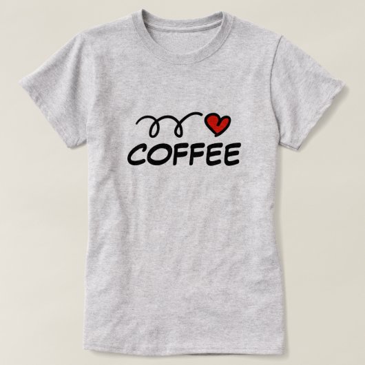 Niedlich I heart coffee to Shirt for barista (Design vorne)