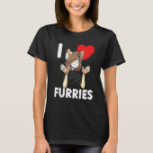 Niedlich I Heart Furries Fandom Liebe 2 T-Shirt (Vorderseite)