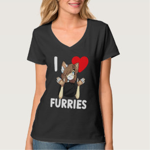 Niedlich I Heart Furries Fandom Liebe 2 T-Shirt