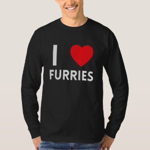 Niedlich I Heart Furries Fandom Liebe 3 T-Shirt