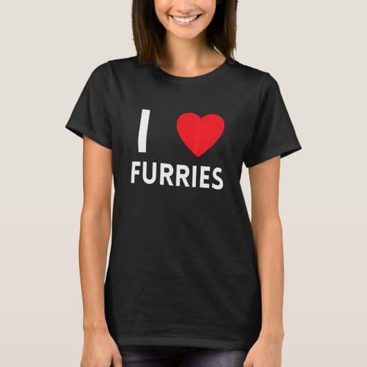 Niedlich I Heart Furries Fandom Liebe 3 T-Shirt (Vorderseite)