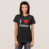 Niedlich I Heart Furries Fandom Liebe 3 T-Shirt (Vorne ganz)
