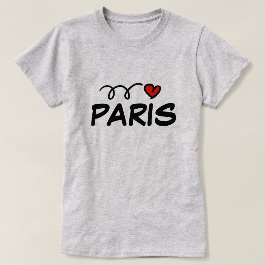 Niedlich I heart Paris t Shirt für Frauen (Design vorne)