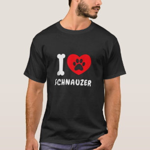Niedlich I Heart Schnauzer Gifts Idee Hund Lover I T-Shirt